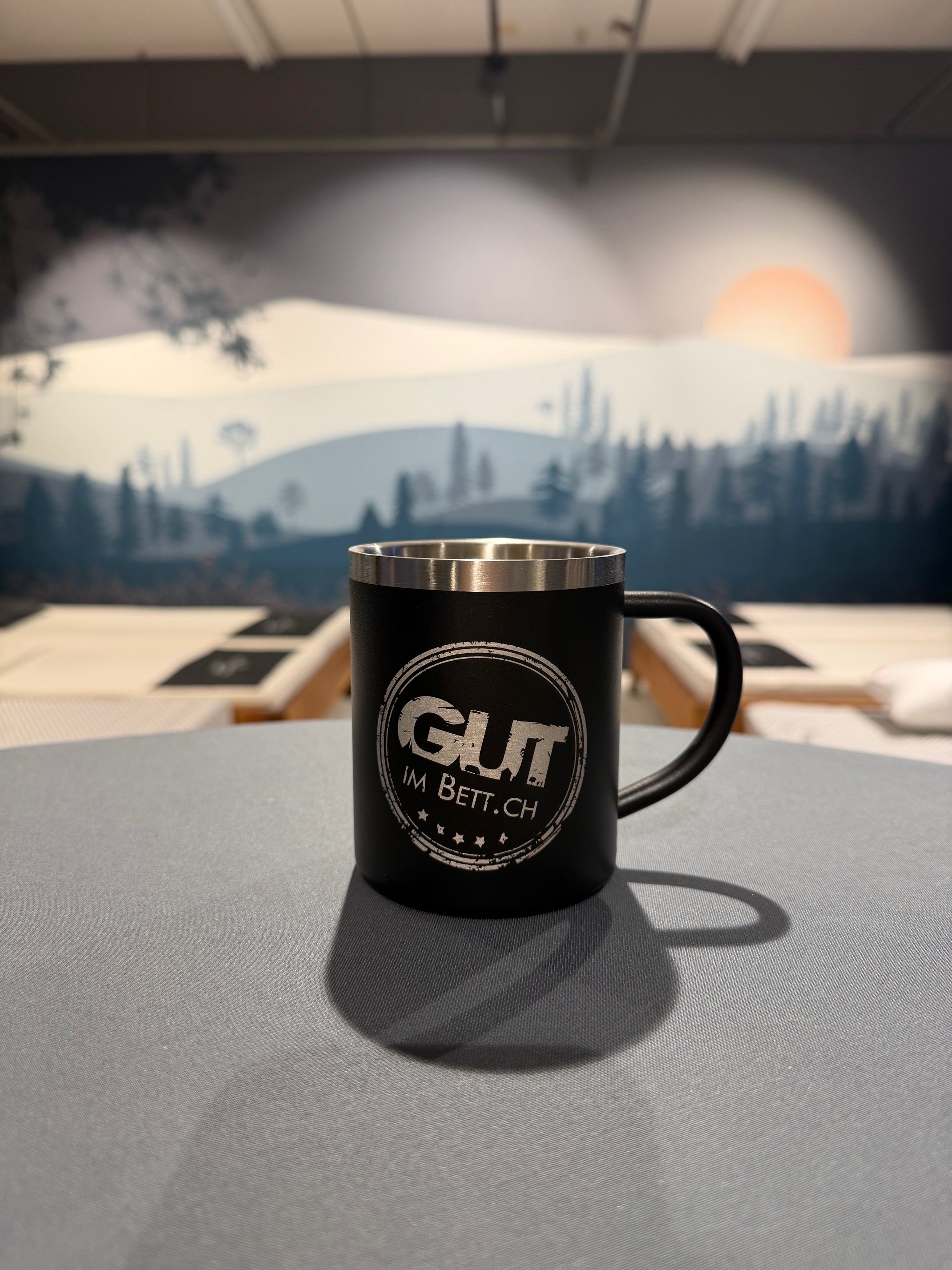 Gut im Bett Tasse