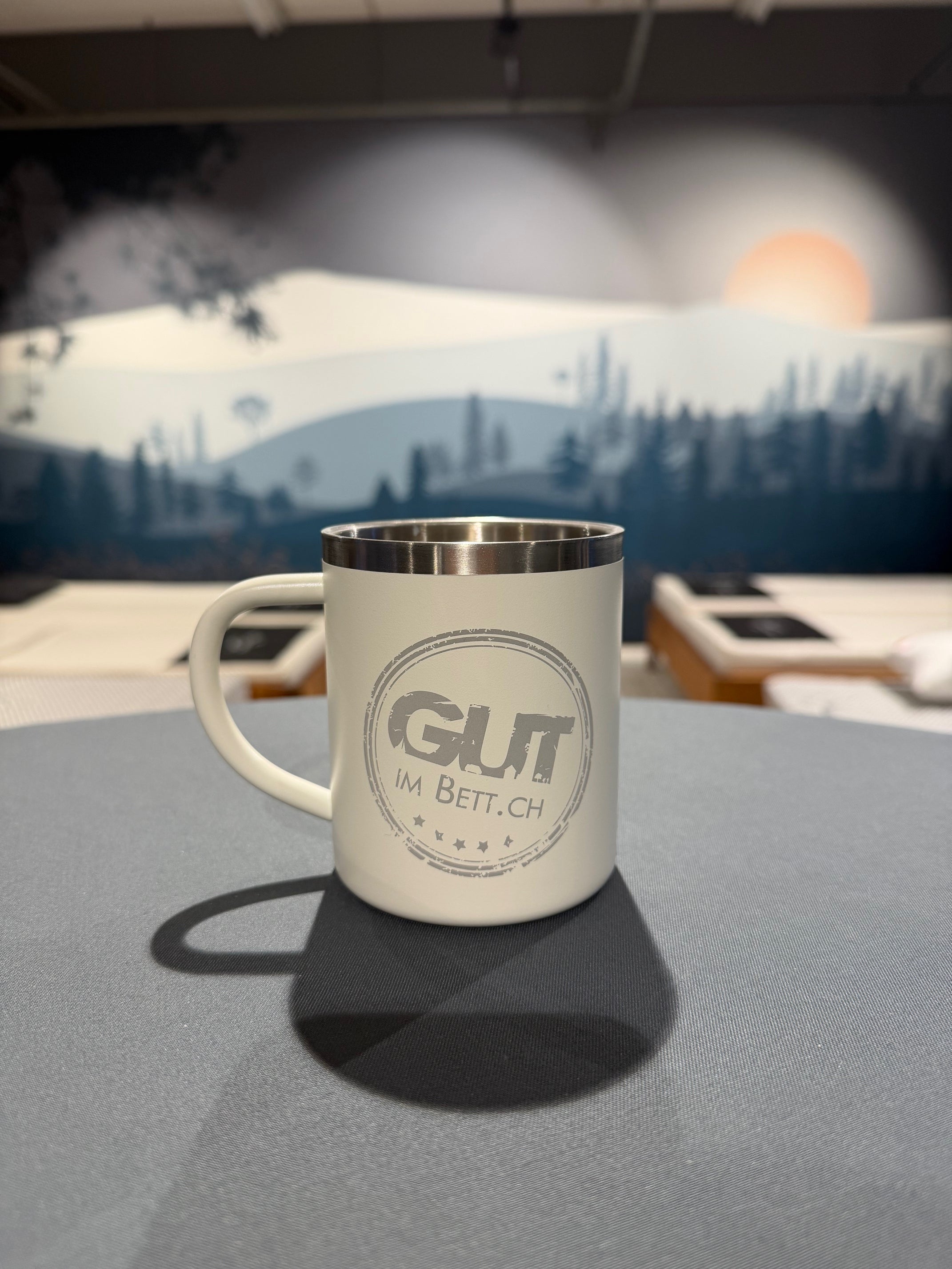 Gut im Bett Tasse